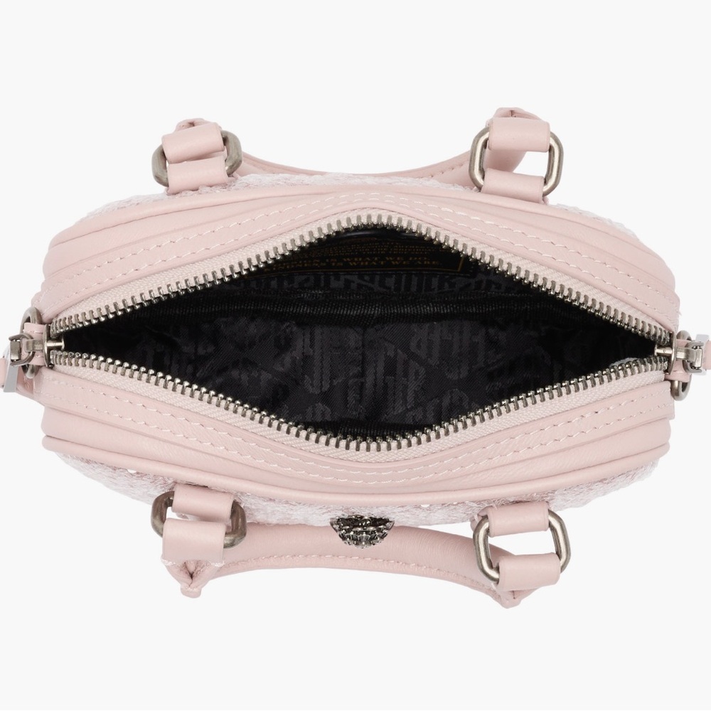 New Kurt Geiger Mini Kensington Duffle Sequin Bag in Lilac w Dustbag - Picture 4 of 6